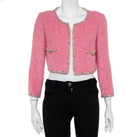 chanel pink tweed jacket